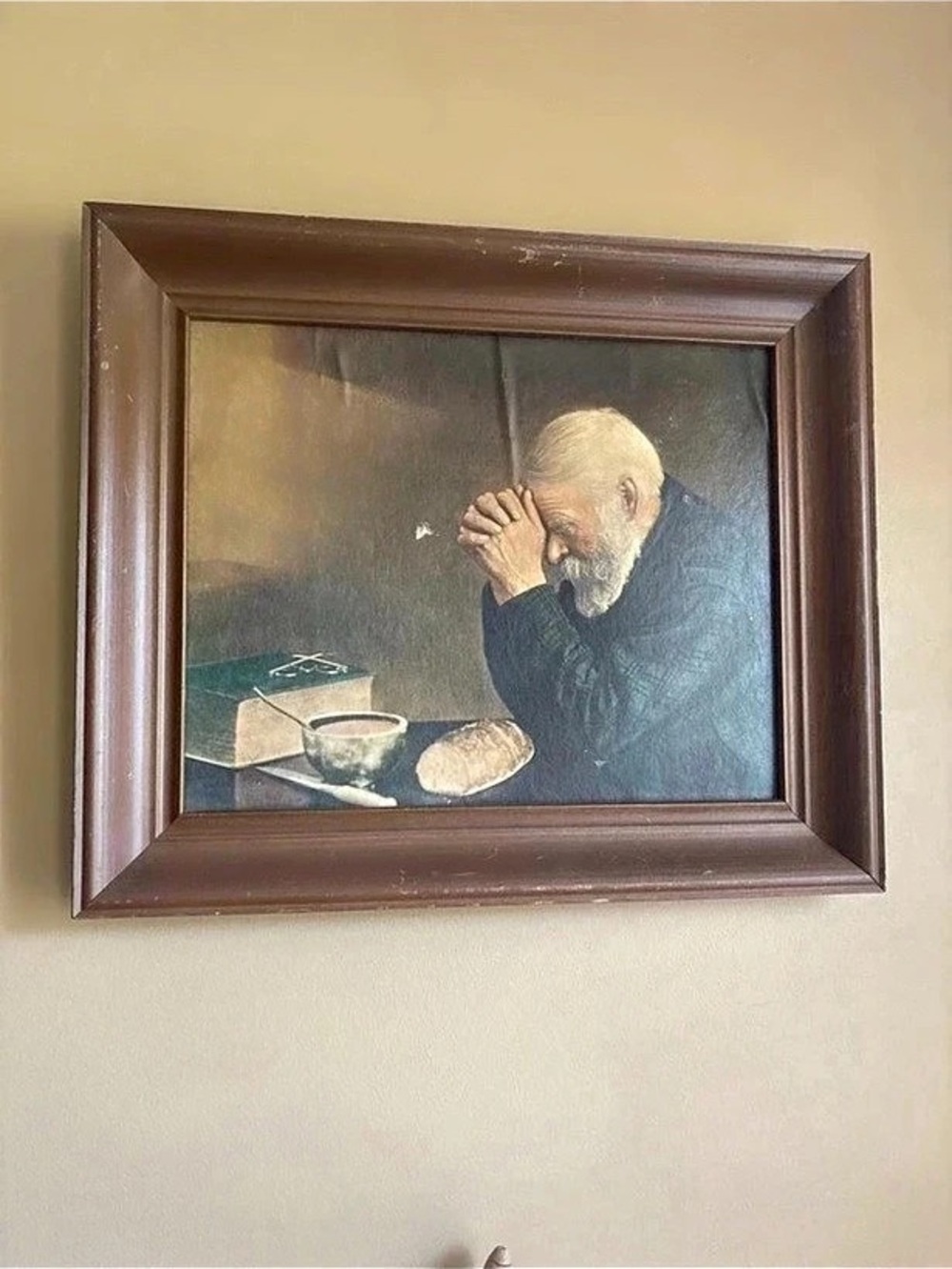 Eric Enstrom Grace Framed Religious Print Brown